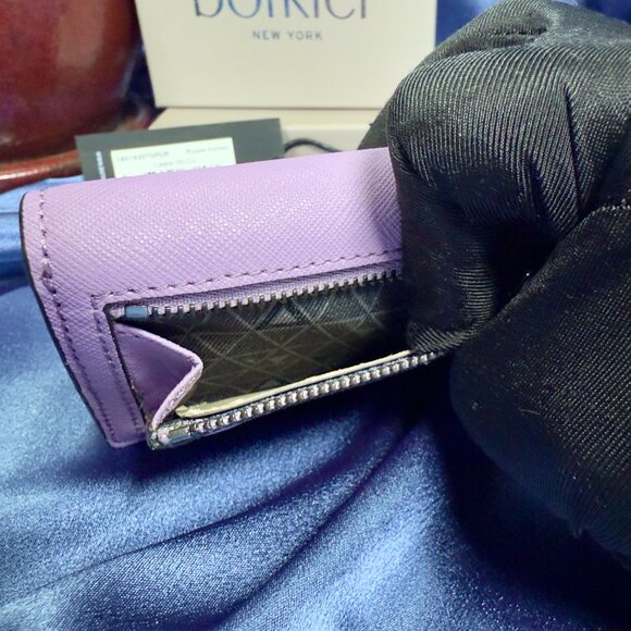 Botkier Cobble Hill Snap Wallet – Purples/White Saffiano Leather (NWT + Box) - Picture 13 of 16